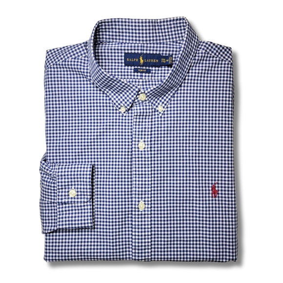 Ralph Lauren Other - Ralph Lauren Gingham Navy Slim Fit Button Down